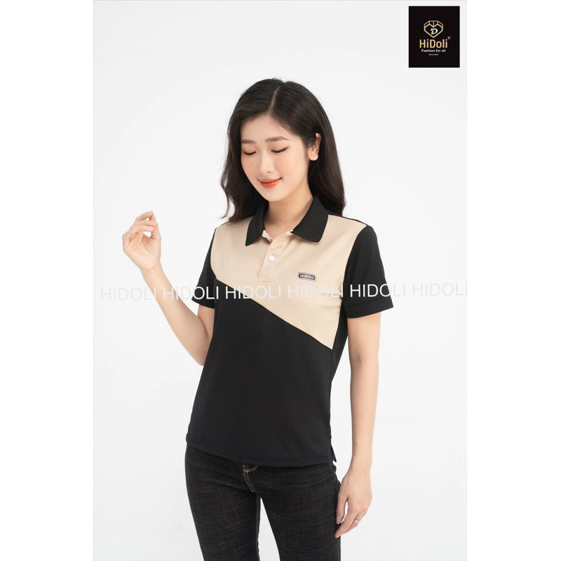 Áo polo Nữ phối màu  thoải mái, năng động