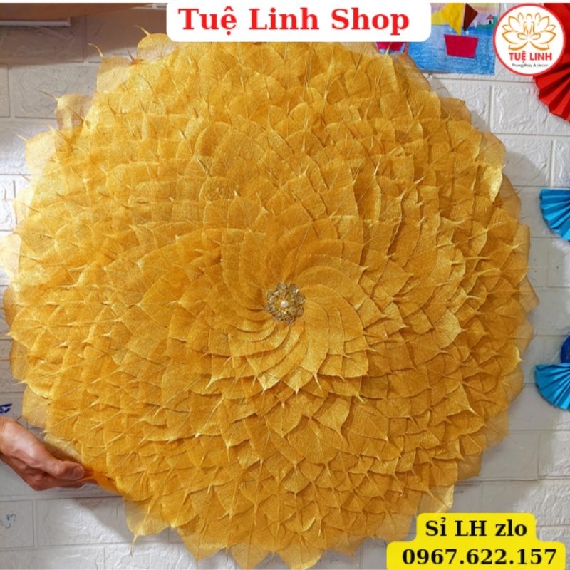 Xương Lá Bồ đề dát vàng 24k Ánh Kim lấp lánh làm tranh