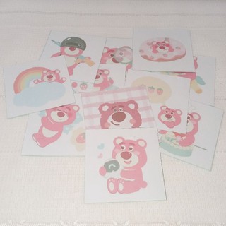 Ivi iko | set 12 sticker gấu dâu lotso