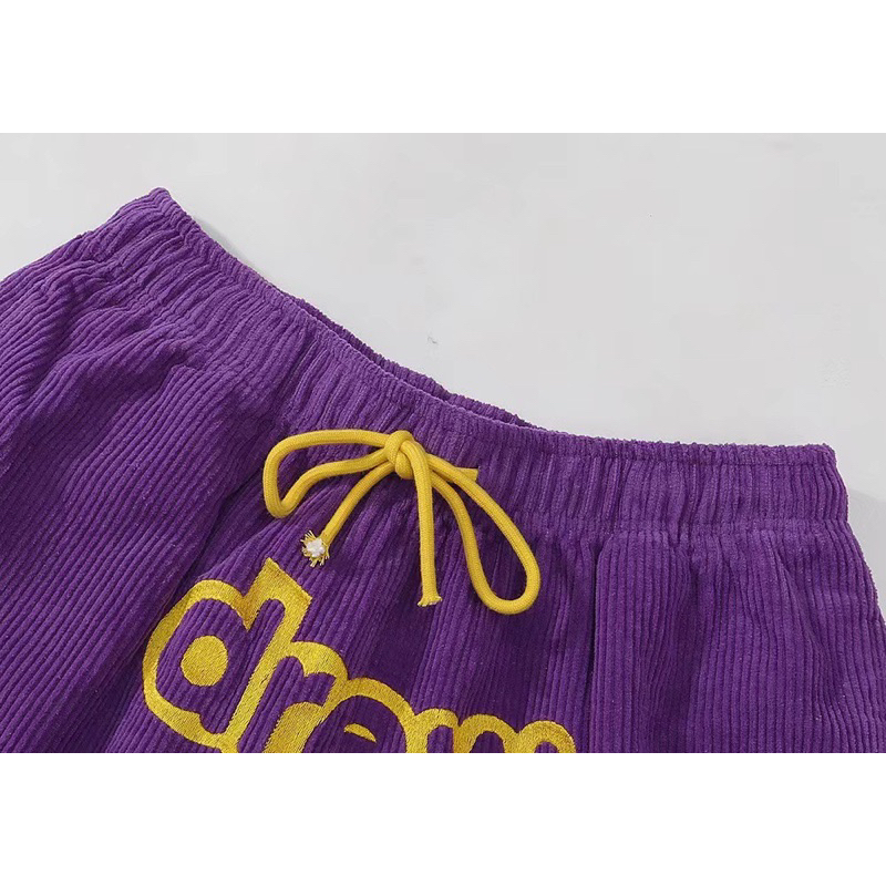 ⚡️ORDER⚡️  Set Quần Áo Drew Howse Nhung Tăm Ss23 / Quần Drew Áo Phông - Drew House Corduroy Short Royal