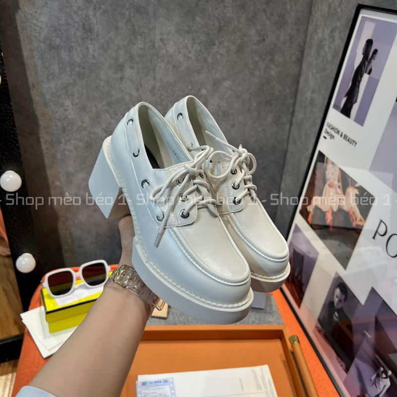 Giày cao gót stakela mũi tròn đan dây gót trụ fullbox hàng quảng châu cao cấp