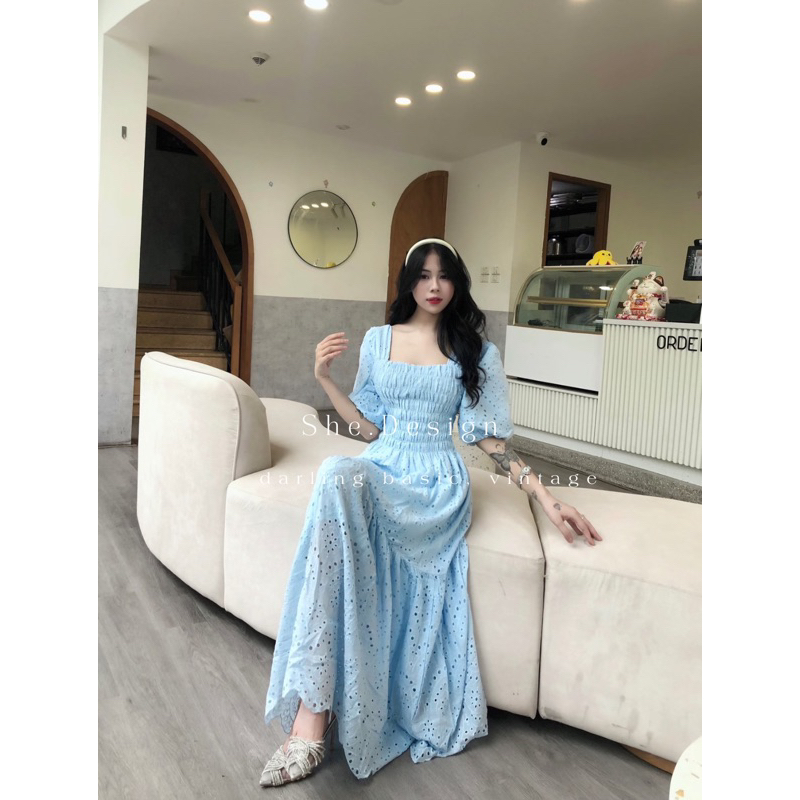 Váy maxi, hoa nhí thô boi dáng dài; váy Maxi đi biển, ❤️Free ship❤️ phong cách hàn quốc, đầm váy du lịch