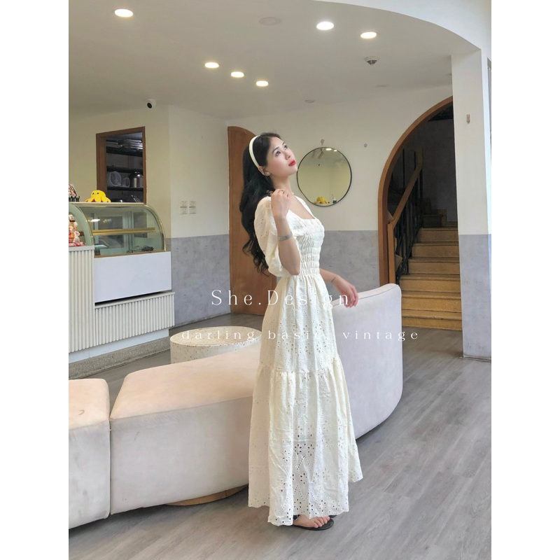 Váy maxi, hoa nhí thô boi dáng dài; váy Maxi đi biển, ❤️Free ship❤️ phong cách hàn quốc, đầm váy du lịch
