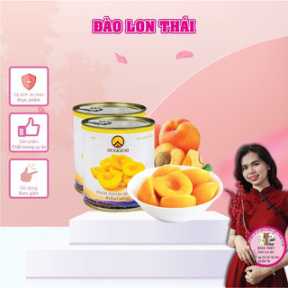 Đào Ngâm THái lan lon 825g7 miếng giòn điều cực ngon | Tổng kho Nguyên liệu giá sỉ
