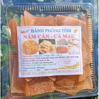 Bánh phồng tôm năm căn - cà mau hộp 500gr