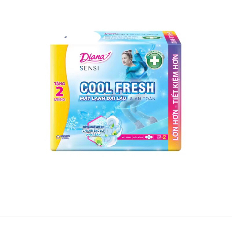 Băng vệ sinh Siêu Mỏng 20 Miếng DIANA Sensi Cool Fresh