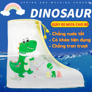 Ủng bọc giày đi mưa cho bé có khóa, chống trơn trượt. Bao giày đi mưa trẻ em dễ thương