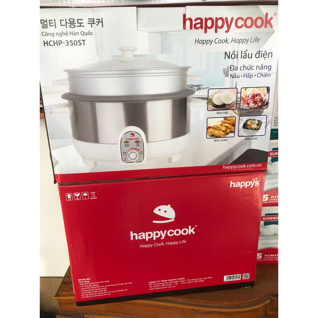 Nồi lẩu điện Happy Cook HCHP-350ST 3.5 lít