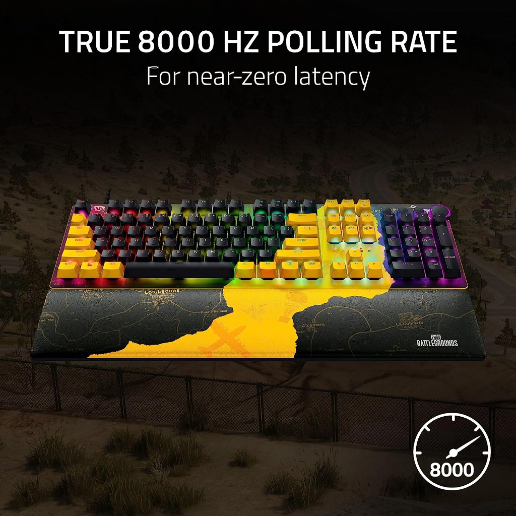 Bàn phím Razer Huntsman V2-Optical Gaming Keyboard-PUBG: Battlegrounds Edition _Mới, Chính hãng