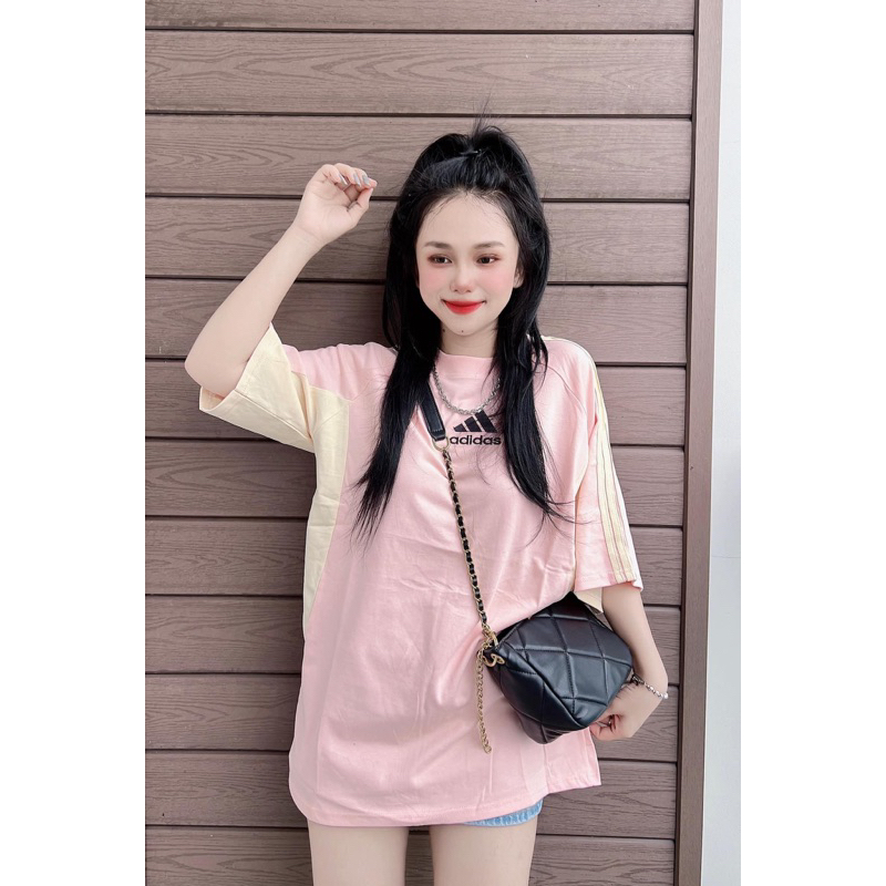 Áo thun chất cotton su form rộng tay lỡ - Da.s phối hông