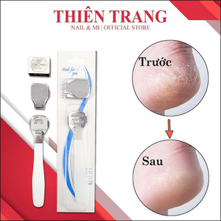 Dao mài gót- dụng cụ mài , cạo gót chân - bộ dao mài gót tặng kèm đầu thay - tẩy tế bào chết ở gót chân