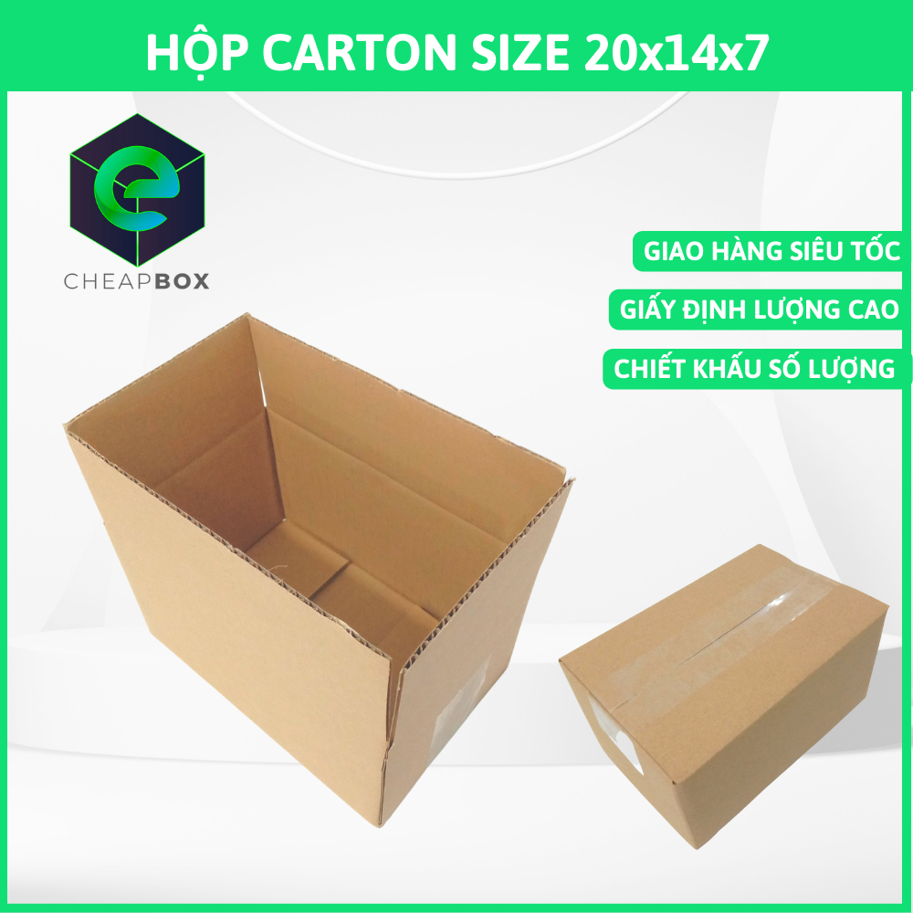 50 hộp carton size 20x14x7