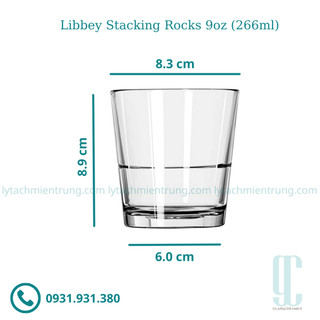[15766] Ly Thủy Tinh Libbey Stacking Rock (266ml)
