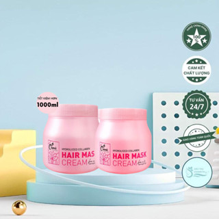 Kem Ủ Dưỡng Tóc Chamis Collagen, Hấp Dầu Siêu Bóng Mượt Hương Hoa Sen - Hộp 1.000g - Chính Hãng