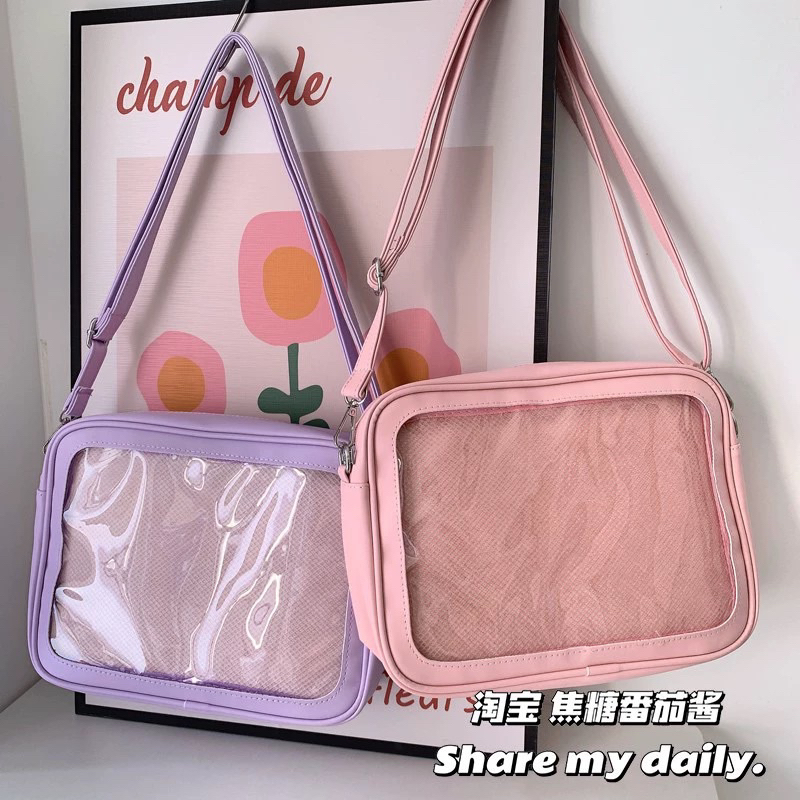 Túi đeo chéo Itabag trong suốt đựng goods