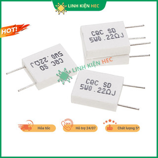 Điện trở sứ 5w 0.22r 5% koa bpr56 chân đứng linh kiện hec