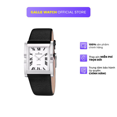 Đồng hồ nữ Candino C4468/1 mặt kính Sapphire sang trọng, chống nước 5 ATM, dây da chính hãng Thụy Sỹ