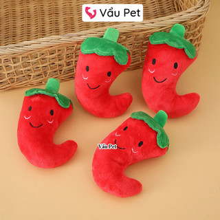 Đồ chơi cho chó mèo ớt nhồi bông - đồ chơi bông cho chó mèo