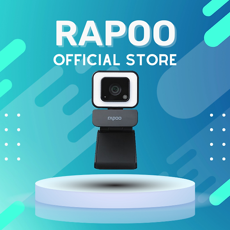 Webcam Rapoo C270L FullHD 1080p | Micro Khử Ồn Kép | Tích Hợp Đèn Led - Hàng Chính Hãng