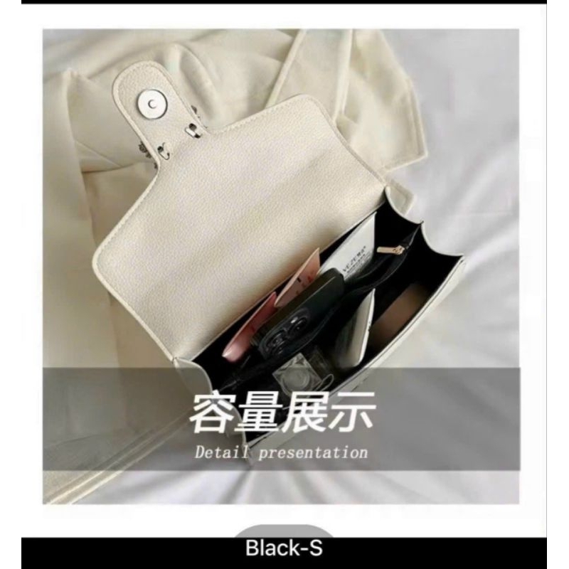 Túi Đeo Chéo, Túi Đeo Vai Mặt Đá - Đen Trắng Bạc