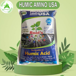 Phân bón humic amino usa 1kg kích rễ tăng trưởng cây aa19 vietau