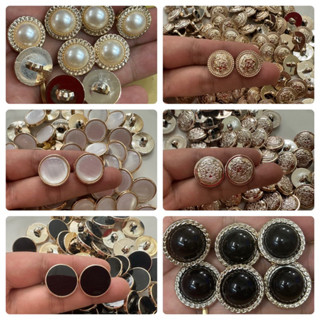 Sét 10 nút ngọc, đá mờ kiểu (1.5cm-2.5cm) dành cho áo vest, đầm