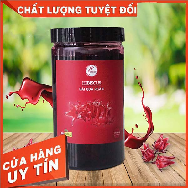 Đài quả ngâm Hibiscus 1kg - Nước cốt quả ngon - tiện lợi - Freeship Extra