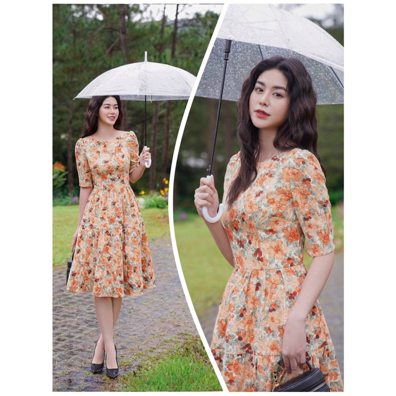 VÁY NHUNG TĂM HOA ĐUÔI CÁ XOÈ NHẸ NHÀNG NỮ TÍNH HOT NHẤT NĂM