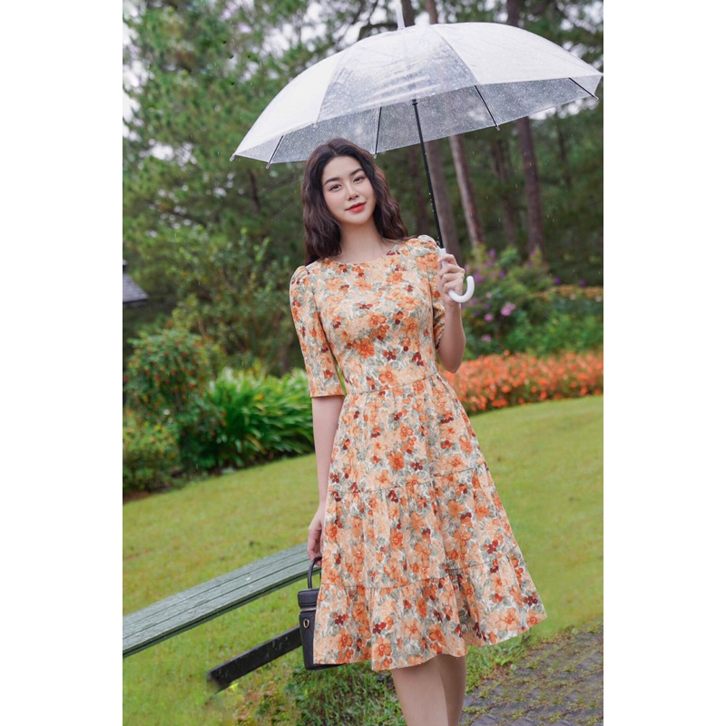 VÁY NHUNG TĂM HOA ĐUÔI CÁ XOÈ NHẸ NHÀNG NỮ TÍNH HOT NHẤT NĂM