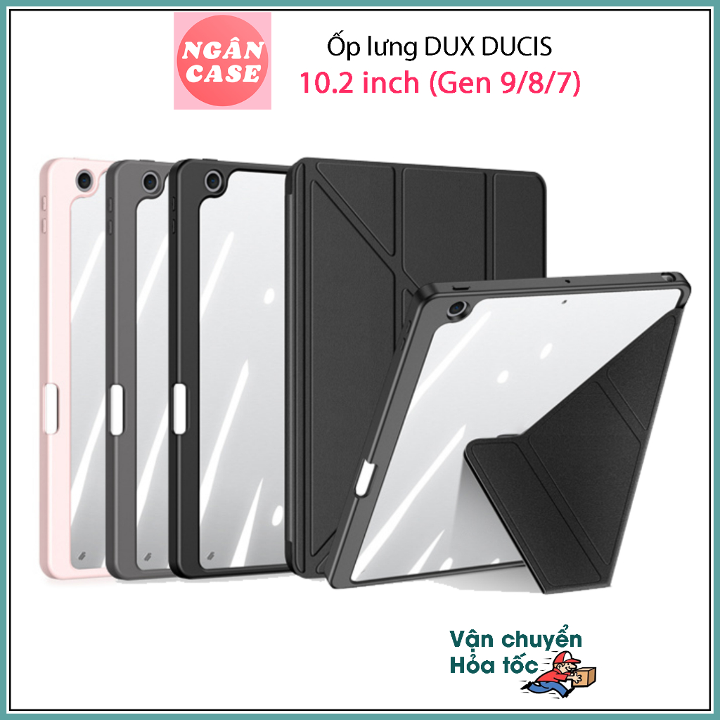 Bao da DUX DUCIS cho iPad 10.2 inch (iPad Gen 9/ 8/ 7) - Mặt lưng trong, Có Khay Đựng Bút (DÒNG MAGI)