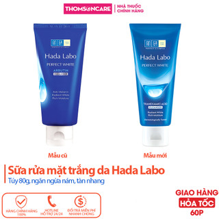 Sữa rửa mặt Hadalabo Trắng da - srm Hada Labo tuýp 80g ngăn ngừa nám, tàn nhang từ tinh chất Arbutin