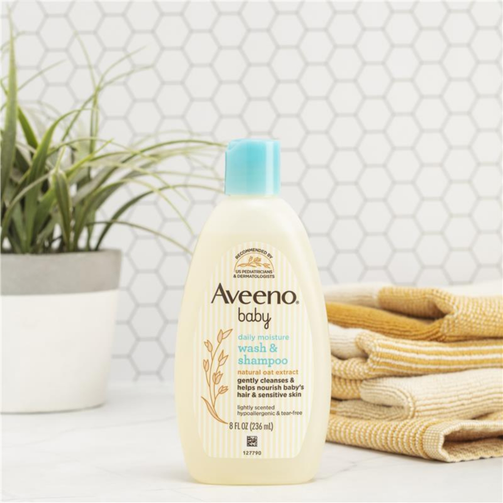 Sữa tắm gội Aveeno Baby daily moisture wash & shampoo - Sữa tắm Aveeno baby toàn thân 236ml 2IN1