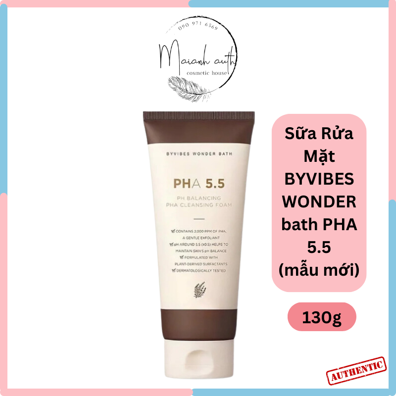 Sữa Rửa Mặt BYVIBES WONDER bath PHA 5.5 130ml