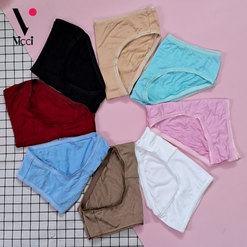 Set quần lót nữ cotton cao cấp Vicci 102 mềm mại, êm ái, kháng khuẩn khử mùi mix màu ngẫu nhiên