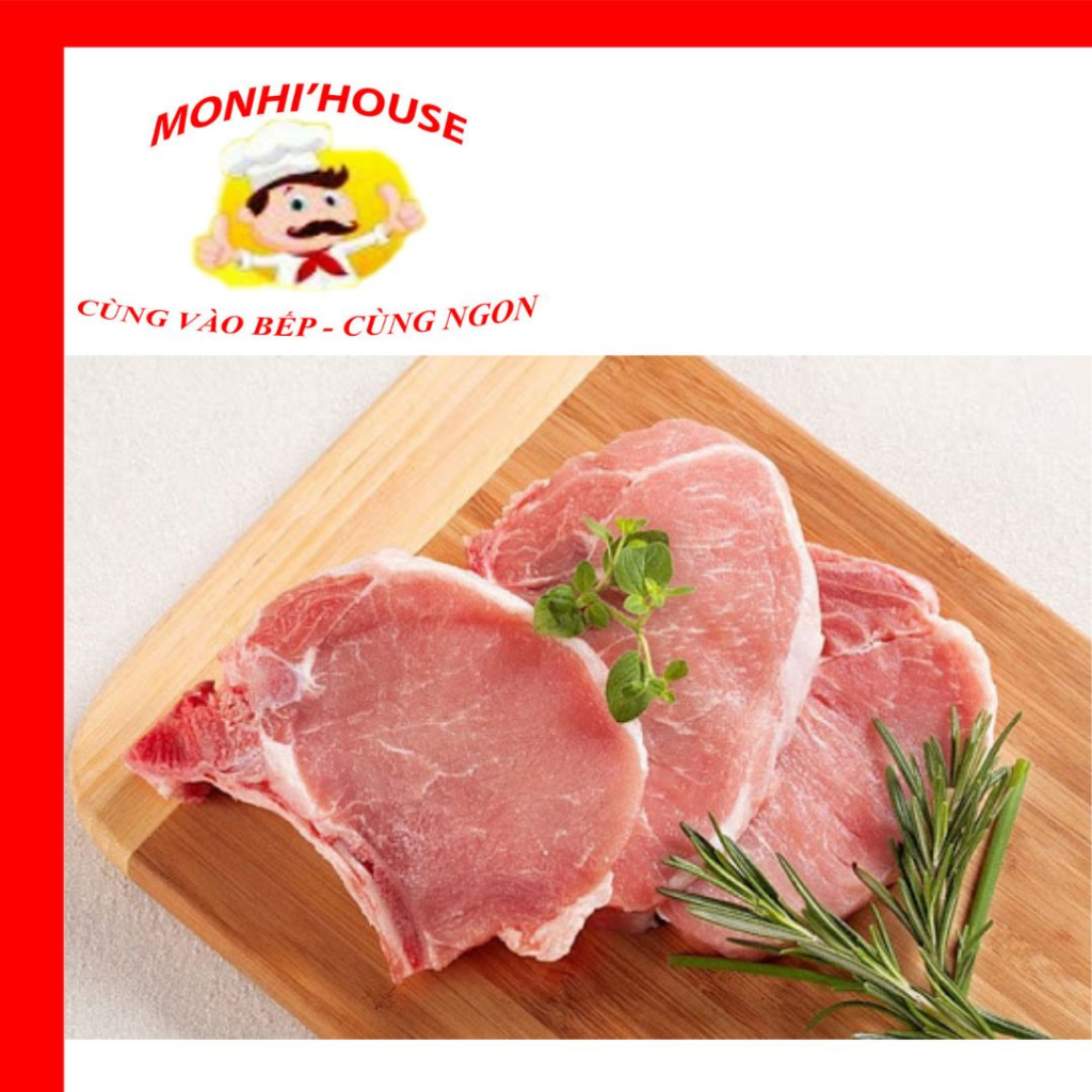 1Kg Cốt Lết Heo Tươi, Ngon, Giao Liền/ 500g