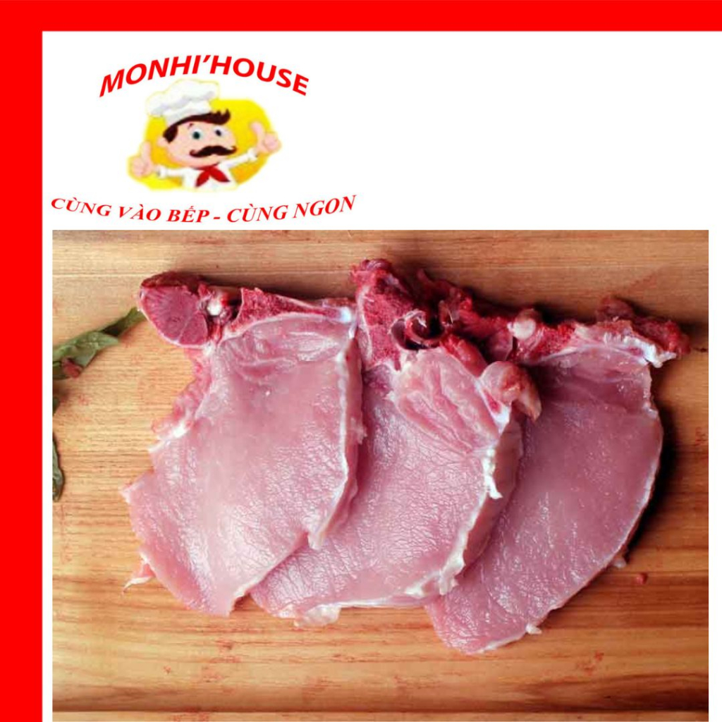 1Kg Cốt Lết Heo Tươi, Ngon, Giao Liền/ 500g
