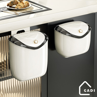 Thùng rác treo tường nhà bếp Dsmarts 6L - 9L, nắp lật nắp đậy thông minh đậy kín bằng nhựa PP cao cấp