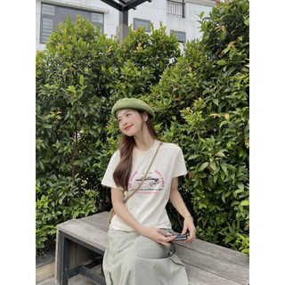 Áo Baby Tee thun nữ cotton tay ngắn in hoạ tiết cá tính | Smok Fipe | Secodee