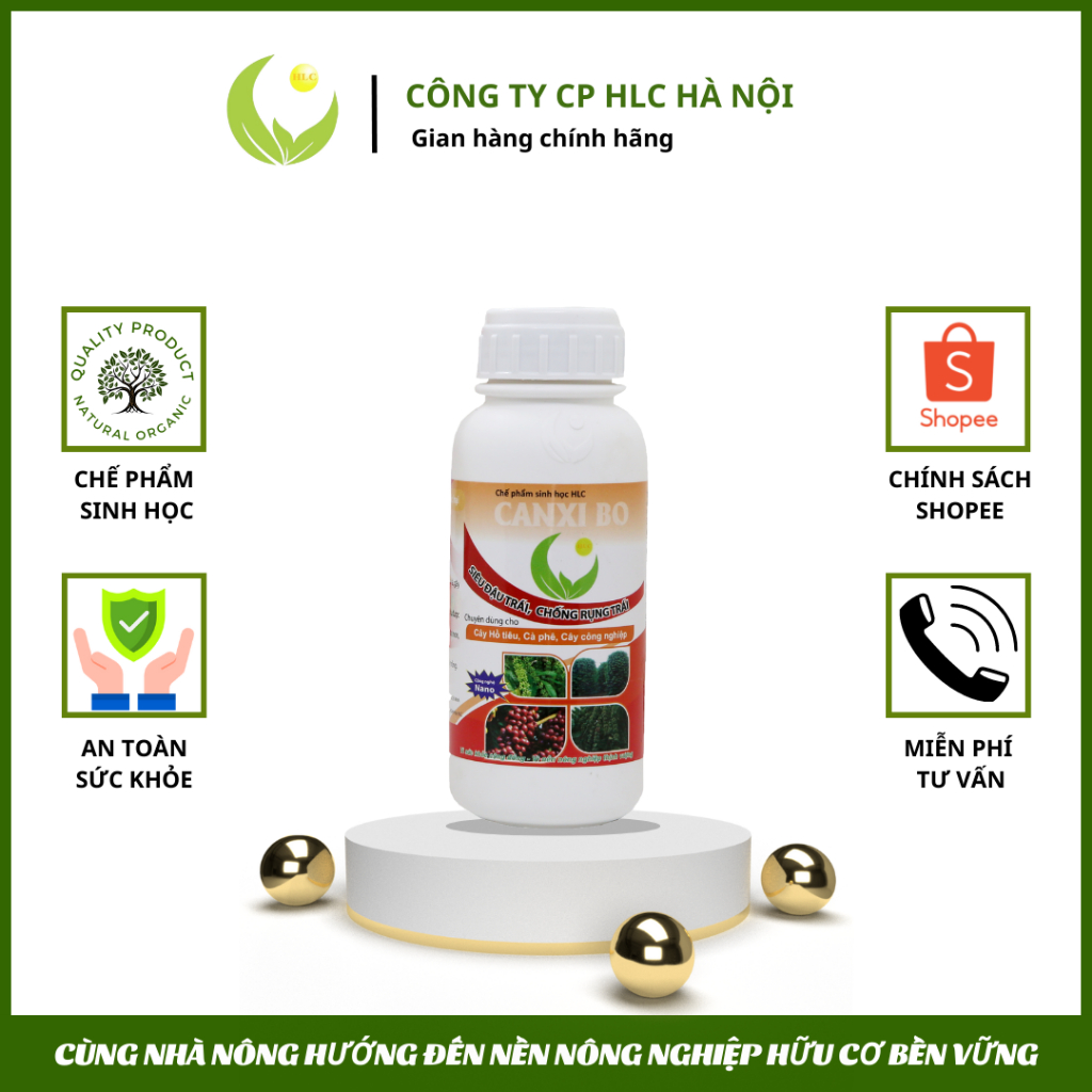 CANXI BO HLC 500ML CHỐNG RỤNG HOA, CHỐNG RỤNG QUẢ NON, DƯỠNG QUẢ NON, THÚC QUẢ LỚN, CHỐNG NỨT QUẢ CHO CÂY TRỒNG