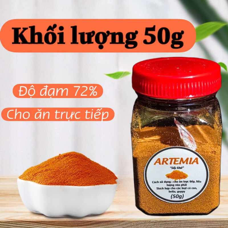 ARTEMIA sấy khô, giàu dinh dưỡng- TOP 1thức ăn cho cá con, 20-200 gram
