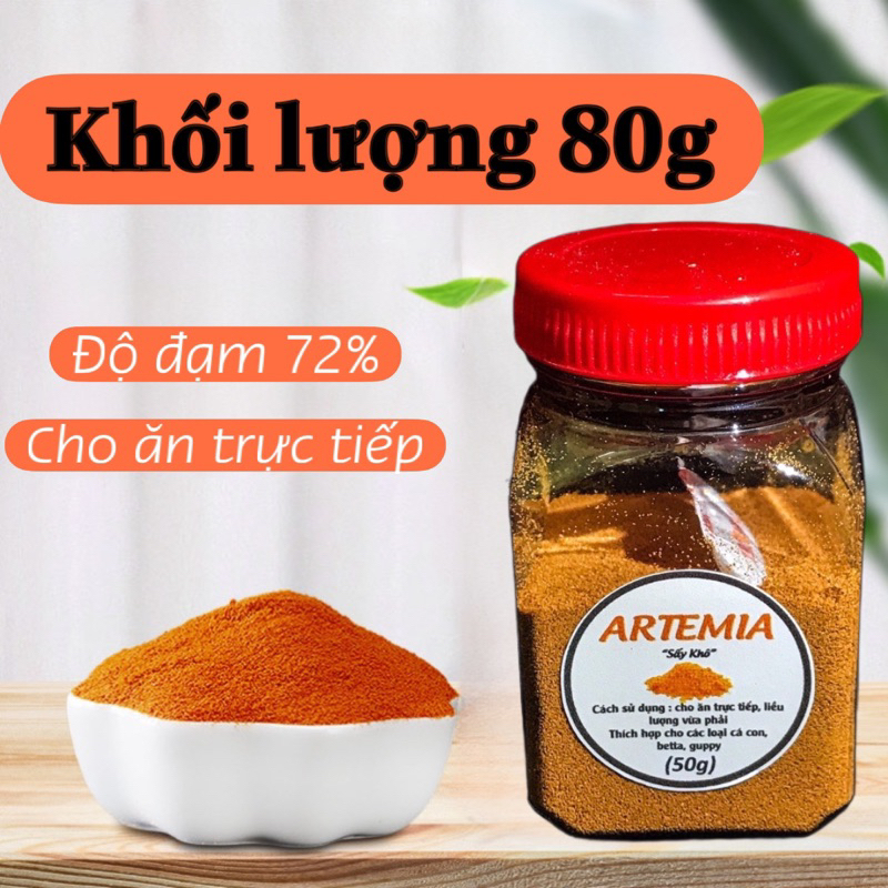 ARTEMIA sấy khô, giàu dinh dưỡng- TOP 1thức ăn cho cá con, 20-200 gram