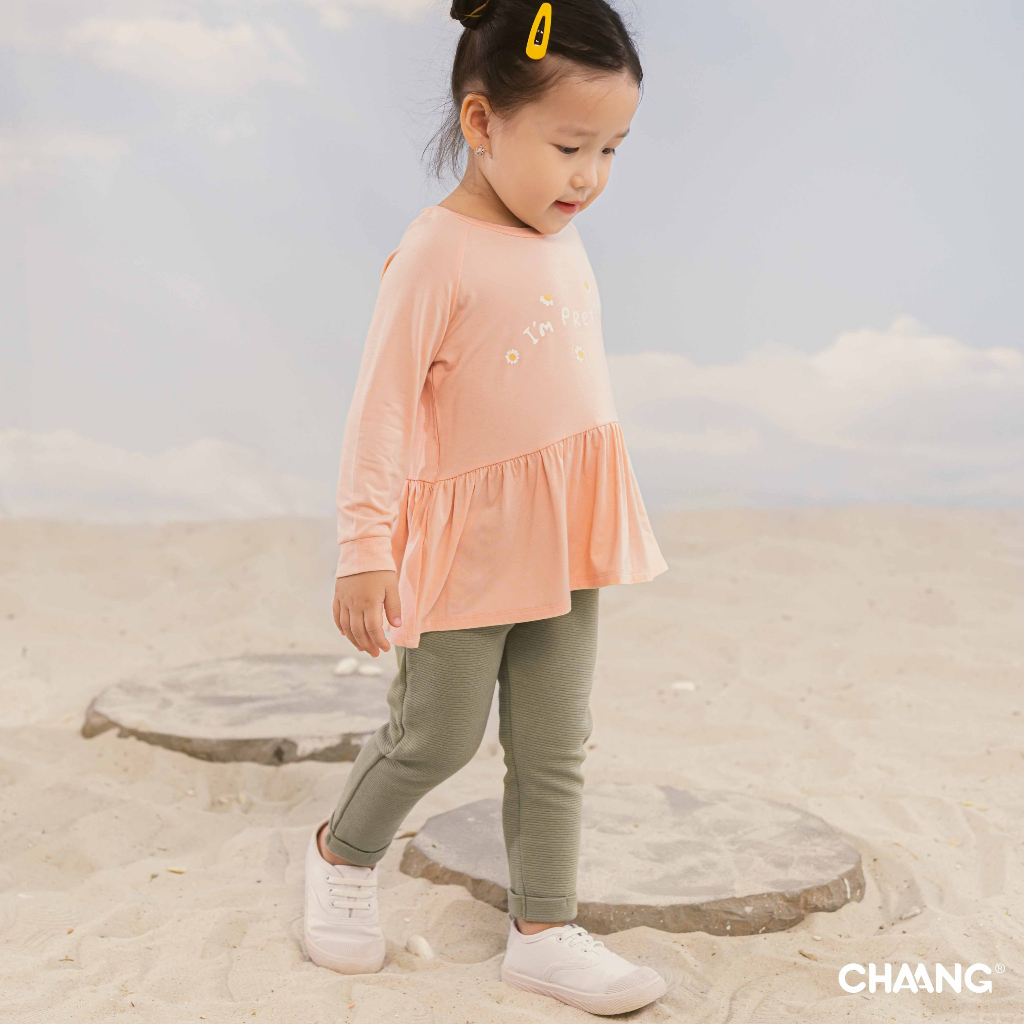 Chaang quần dài nỉ gân cho bé gái Treasure AW23