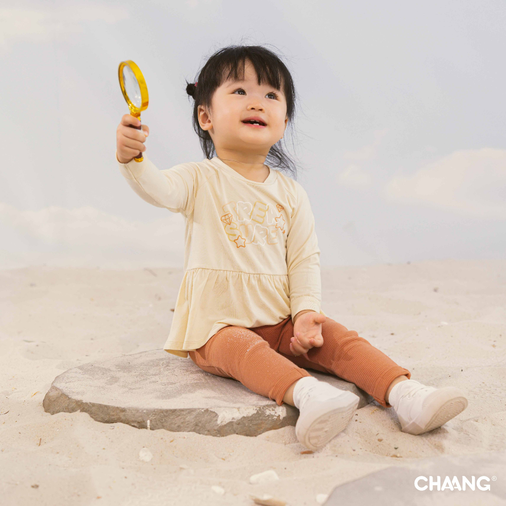 Chaang quần dài nỉ gân cho bé gái Treasure AW23