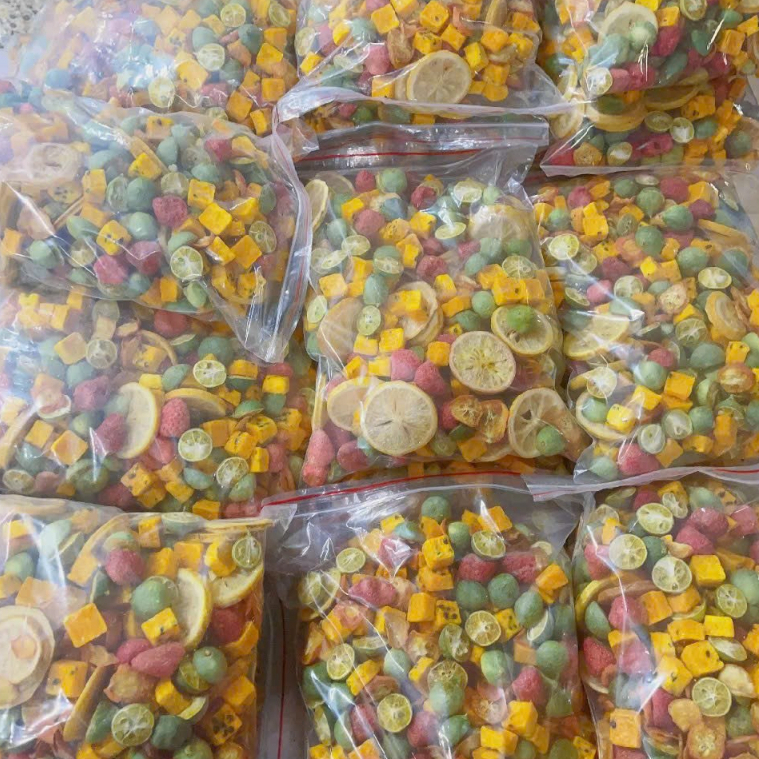 1Kg Hoa Quả Sấy Pha Trà Detox Thanh Nhiệt Giảm Cân Mix Vị Táo, Chanh, Quất, Cam, Chanh Leo, Dâu Tây, Dâu Tằm...