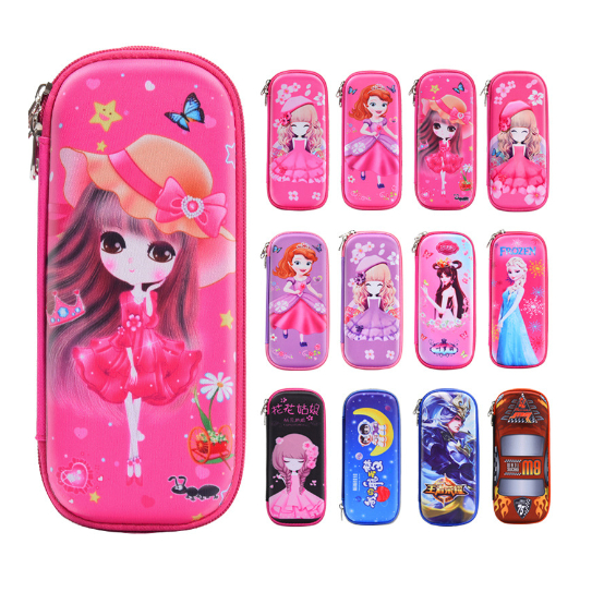 Hộp Bút Bóp Viết Bé Trai Bé Gái In nhân vật hoạt hình công chúa siêu nhân hình xe,hộp bút đựng đồ dùng học tập loại đẹp