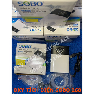 Máy sủi khí , sủi oxy tích điện SOBO dùng cho hồ cá.