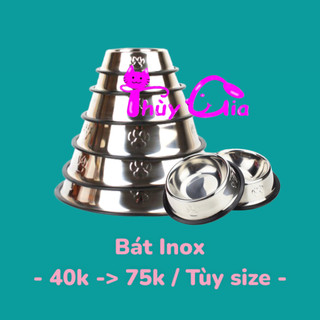 Bát ăn inox cho chó mèo