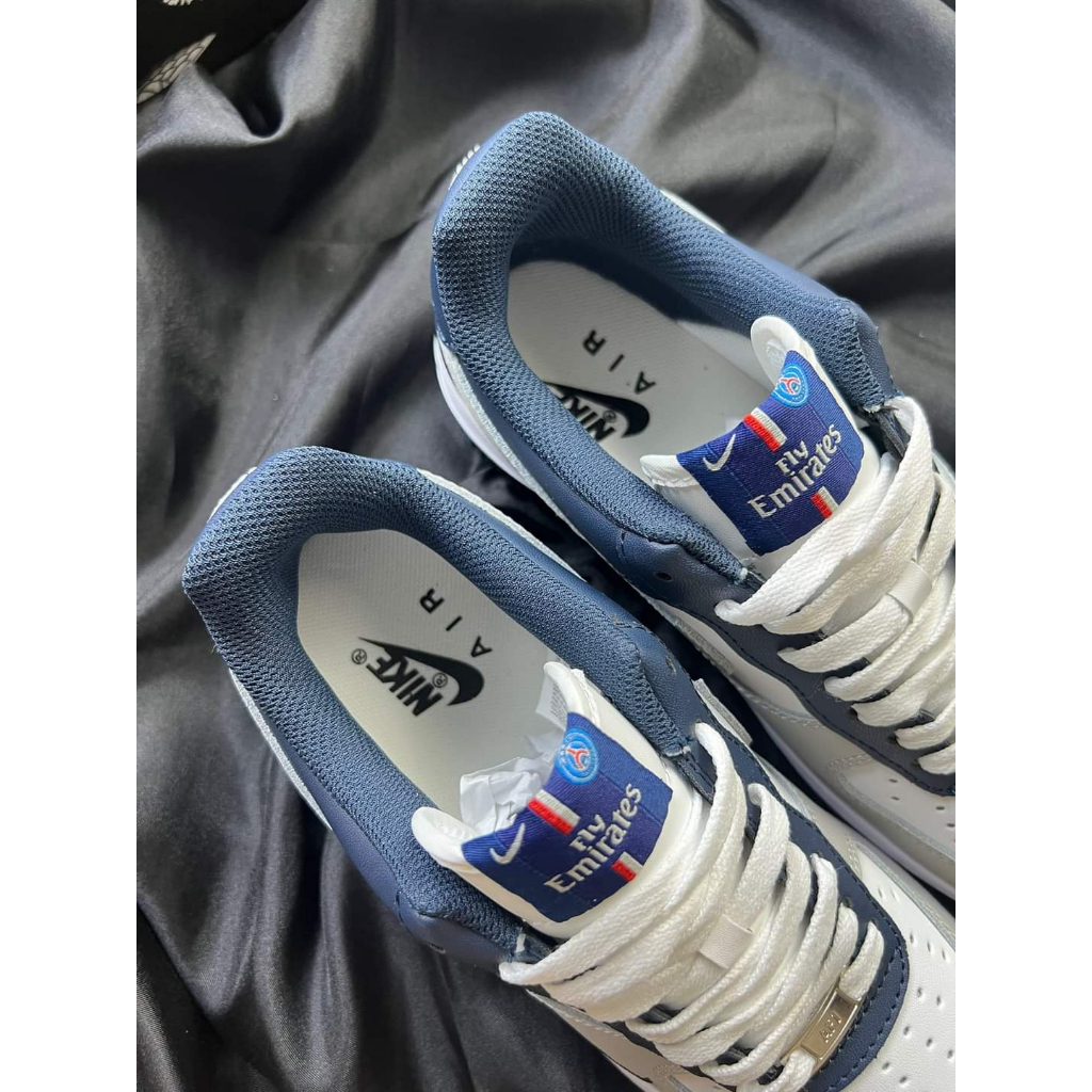 Gìay thể thao Air Force 1 PSG , sneaker AF1 PSG xanh trắng bản chuẩn đi êm ái bảo hành 3 tháng tặng kèm hộp