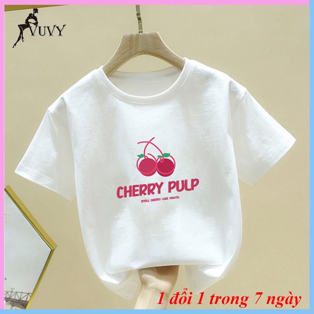 Áo croptop nữ ôm body tay ngắn VUVY hình cherry siêu tôn dáng CRT17 | BigBuy360 - bigbuy360.vn