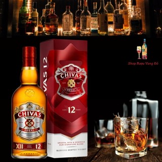 Vỏ chai chivas 12 full box,
